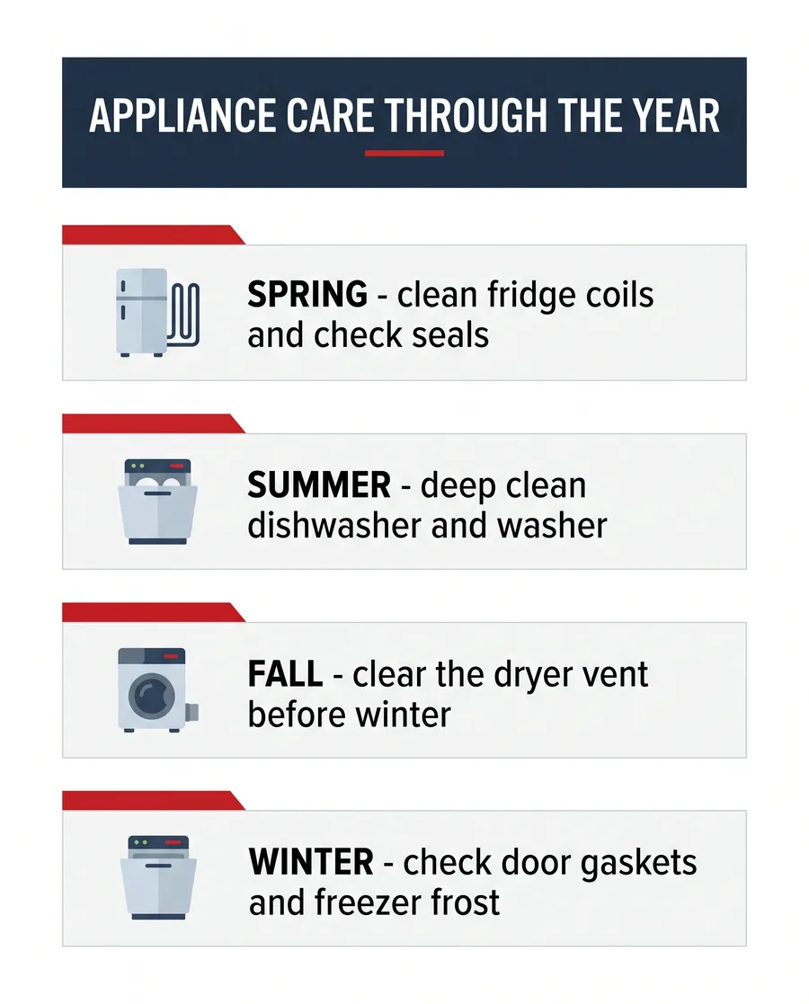 Seasonal appliance maintenance timeline for Montreal homes